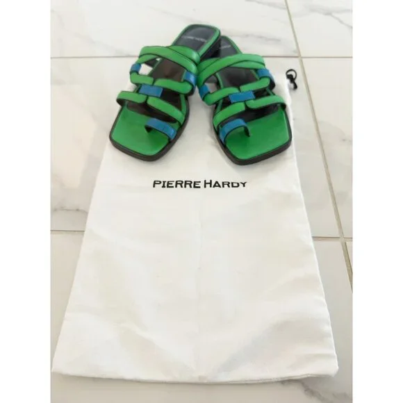 PIERRE HARDY Kaliste Sandals Green Blue EU 37 - Picture 7 of 9